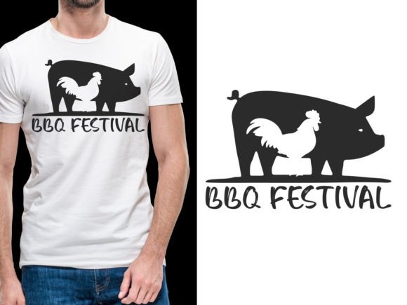 Download BBQ Festival Pig BBQ Logo T-shirt Design - Premium Bundle
