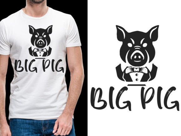 Download Big Pig Logo T-shirt Design - Premium Resources