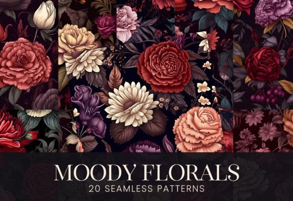 Download Moody Florals Dark Gothic Botanicals - Moody Collection