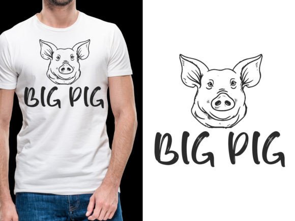 Download Big BBQ Pig Logo T-shirt Design - Premium Resources