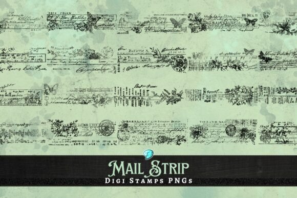 Download Mail Strip Digi Stamps Clipart PNG - Stamps Collection