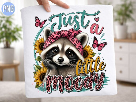 Download Little Moody Raccoon Tee PNG Tshirt - Moody Collection