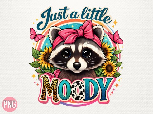 Download Cute Just a Little Moody Raccoon PNG - Moody Collection