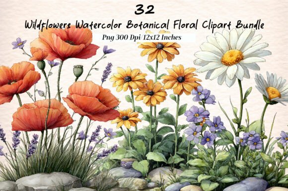 Download Wildflowers Watercolor Botanical Floral - Botanical floral Collection
