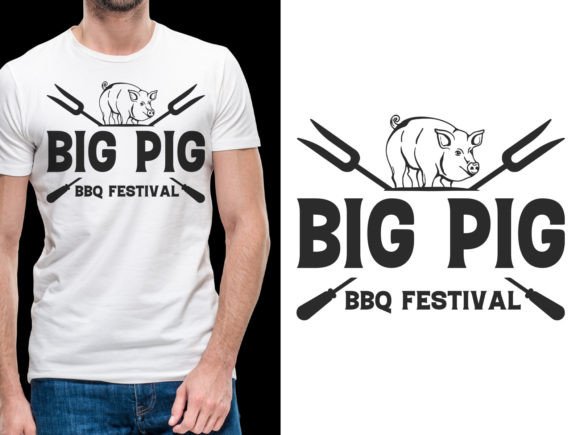Download Big Pig Logo T-shirt Design - Premium Bundle
