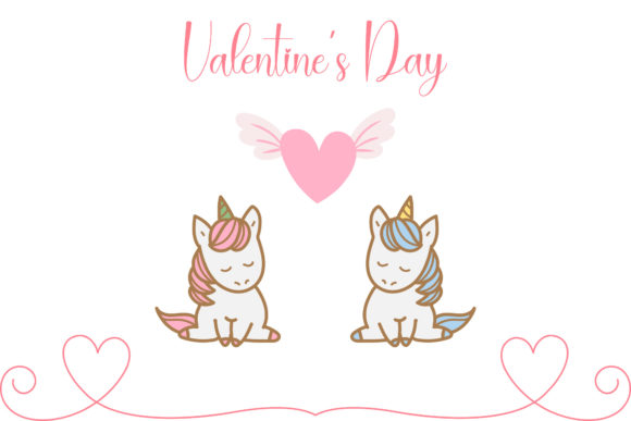 Download Valentine Unicorn Couple Illustration - Couple illustration Collection